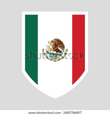 Mexico Flag Shield Shape Frame