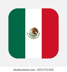 Mexiko-Flagge: einfache Illustration für Unabhängigkeitstag oder Wahl