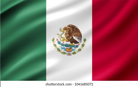 Mexico Flag in Vector Illustration