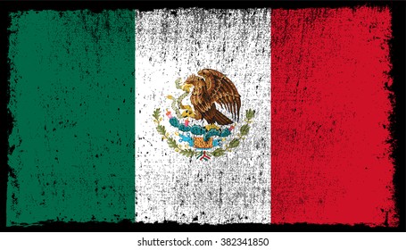 Mexico flag vector illustration.