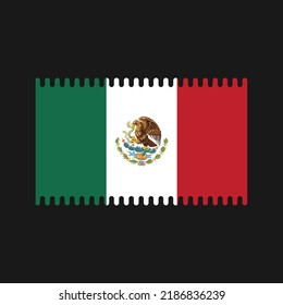 Vector de la bandera de México. Bandera nacional