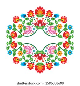 Mexico flowers, pattern and elements Vector with circle Design, suitable for greeting card, wedding or party invitation and other, trendy, simple and elegant design