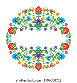 Mexico flowers, pattern and elements Vector with circle Design, suitable for greeting card, wedding or party invitation and other, trendy, simple and elegant design