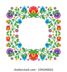 Mexico flowers, pattern and elements Vector with square Design, suitable for greeting card, wedding or party invitation and other, trendy, simple and elegant design