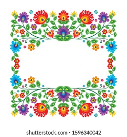 Mexico flowers, pattern and elements Vector with square Design, suitable for greeting card, wedding or party invitation and other, trendy, simple and elegant design