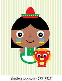 mexico girl greeting