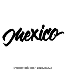 Mexico Handwritten City Name Typography Design Stock Vector (Royalty ...