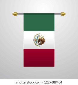 Mexico hanging Flag