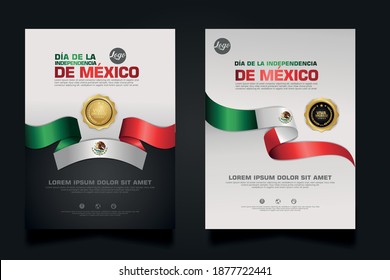 Mexico happy Independence Day background template for elements material design a poster, leaflet, brochure, flayer, cover books and others users