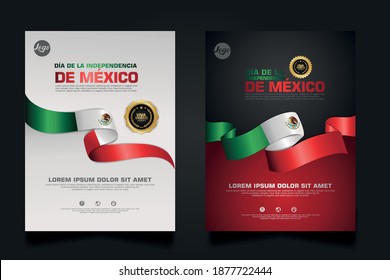 Mexico happy Independence Day background template for elements material design a poster, leaflet, brochure, flayer, cover books and others users