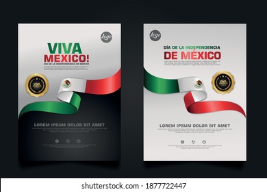 Mexico happy Independence Day background template for elements material design a poster, leaflet, brochure, flayer, cover books and others users