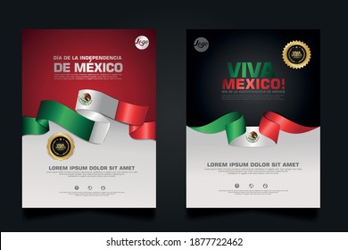 Mexico happy Independence Day background template for elements material design a poster, leaflet, brochure, flayer, cover books and others users