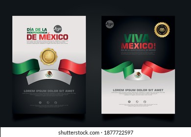 Mexico happy Independence Day background template for elements material design a poster, leaflet, brochure, flayer, cover books and others users