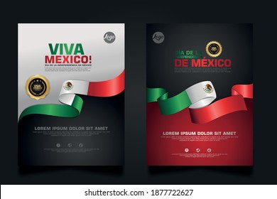 Mexico happy Independence Day background template for elements material design a poster, leaflet, brochure, flayer, cover books and others users