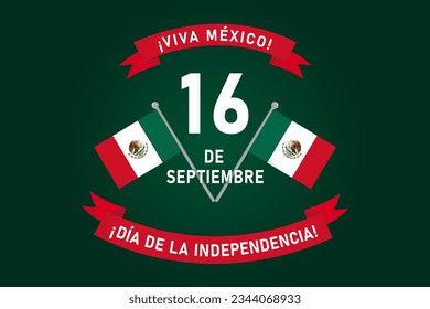 Mexico Happy Independence Day greeting card.viva mexico independence day poster. 16 September.