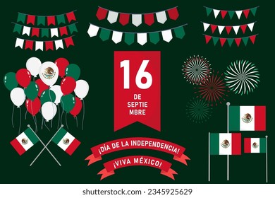 Mexico Happy Independence Day greeting card.viva mexico independence day poster. 16 September.