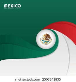 Mexico Happy Independence Day greeting card, 16 september, suitable for poster banner etc