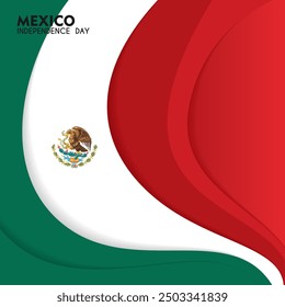 Mexico Happy Independence Day greeting card, 16 september, suitable for poster banner etc