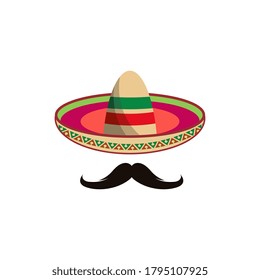 Mexico hat icon vector illustration design template