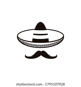 Mexico hat icon vector illustration design template