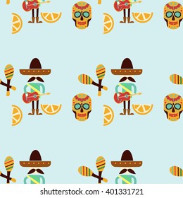 Mexico illustration pattern