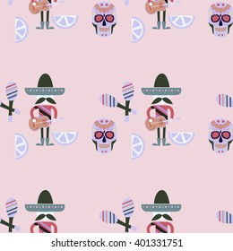 Mexico illustration pattern