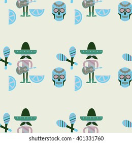 Mexico illustration pattern