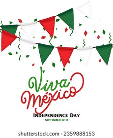 Mexico Independence Day 16 September Design With Flag Mexico Concept