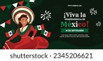 Mexico independence day background. Mexican independence day celebration. September 16. vector illustration. Poster, Banner, greeting card. Happy Independence Day of Mexico. Waving Mexican flag.