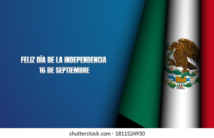 Mexico Independence Day Background. Translate : Happy Independence Day, September 16. Vector Illustration.