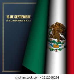 Antecedentes del Día de la Independencia de México. Traducir : 16 de septiembre, Día de la Independencia de México. Ilustración vectorial.