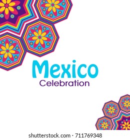 Mexico Independence day and cinco de mayo celebration abstract design 