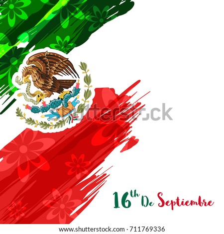 Mexico Independence day and cinco de mayo abstract design 