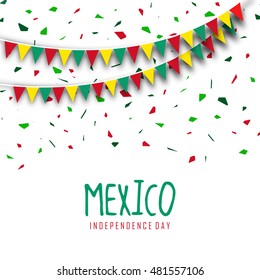 Mexico Independence day flag abstract design