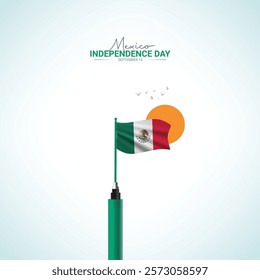 Mexico Independence Day. Flag Day creative Design for social media post