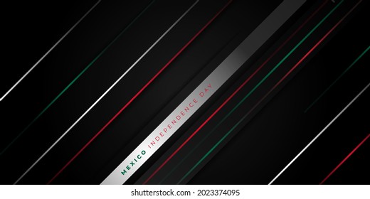 Mexico Independence day with geometric design on dark background. Good template for Mexico Independence day or national day design.