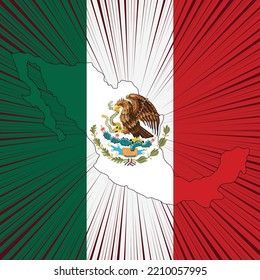 Mexico Independence Day Map Design
