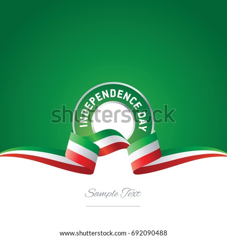 Mexico Independence Day ribbon logo icon