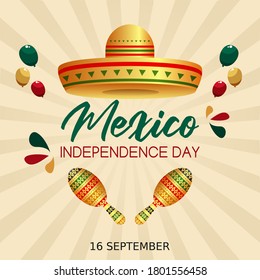 Ilustración vectorial del Día de la Independencia de México