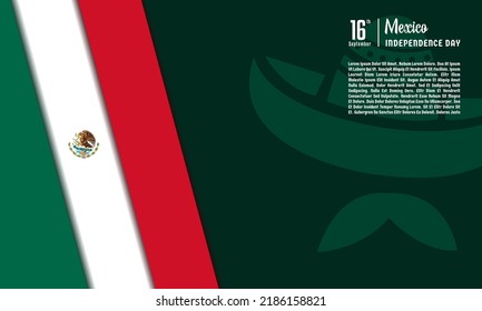 Mexico Independence Day Vector Illustration, greeting card background