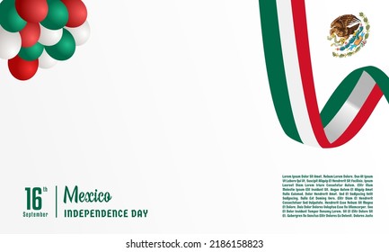 Mexico Independence Day Vector Illustration, greeting card background