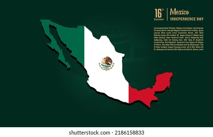Mexico Independence Day Vector Illustration, greeting card background