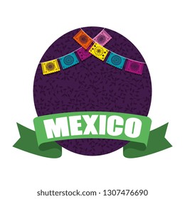 mexico label with party gralands