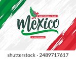 mexico lettering background vector design