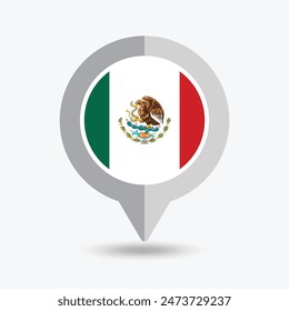 Mexico Location Pin Icon Vector Illustration