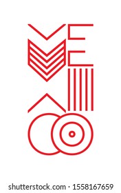 Mexico logo in minimalist lines and modern concept