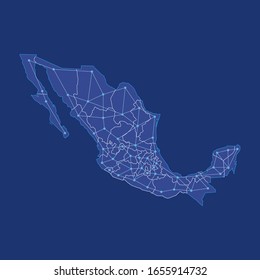 mexico map dot links, distribution routes