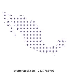 Mexico map dotted pattern design purple circle