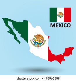 Mexico Map Flag