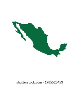 Mexico Map. Mexico map flat chart vector illustration. Mexico map silhouette
